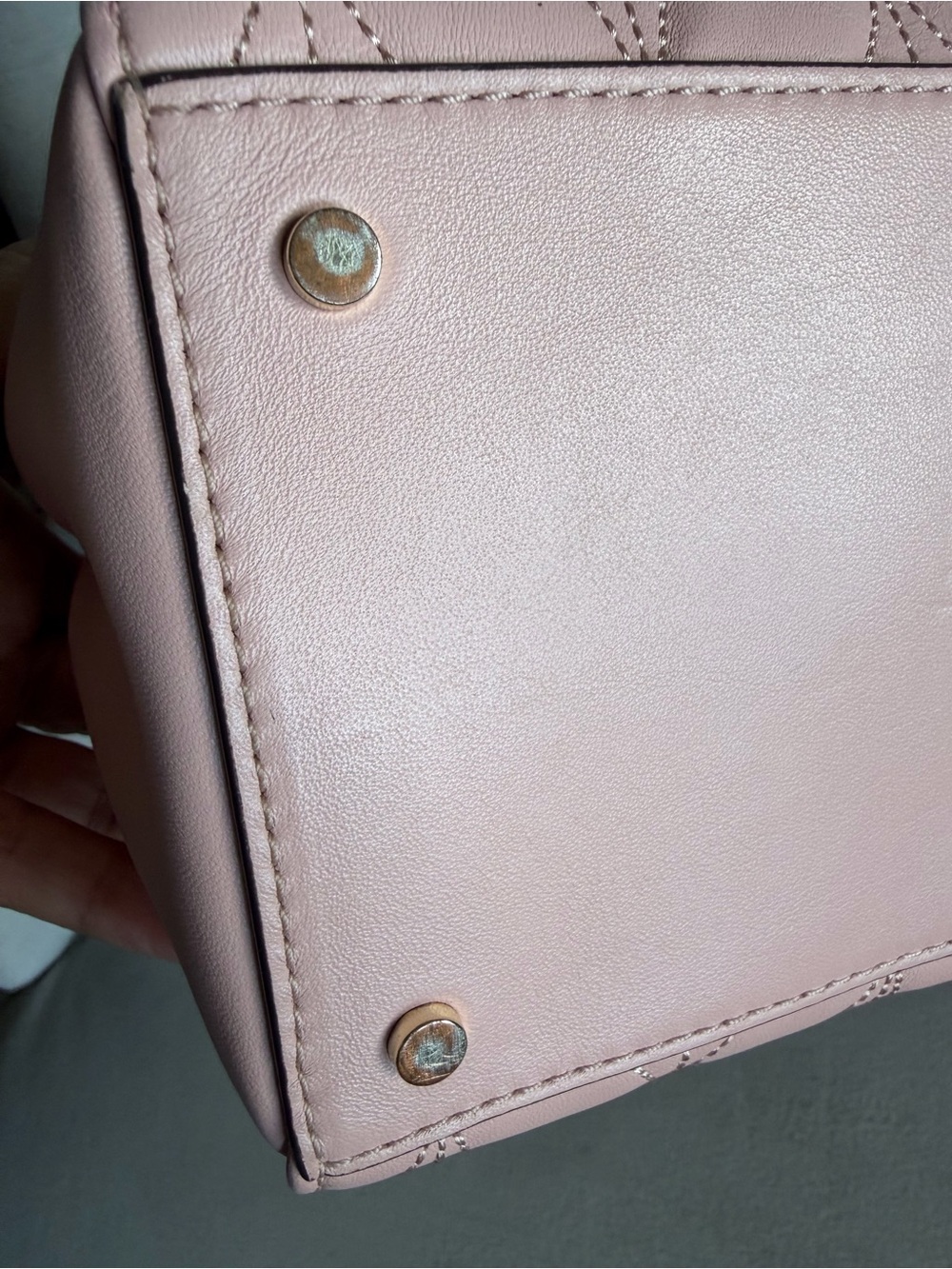 KATE ♠️ SPADE LEATHER Pink Quilted Chain-Handle BAG - Picture 13 of 17